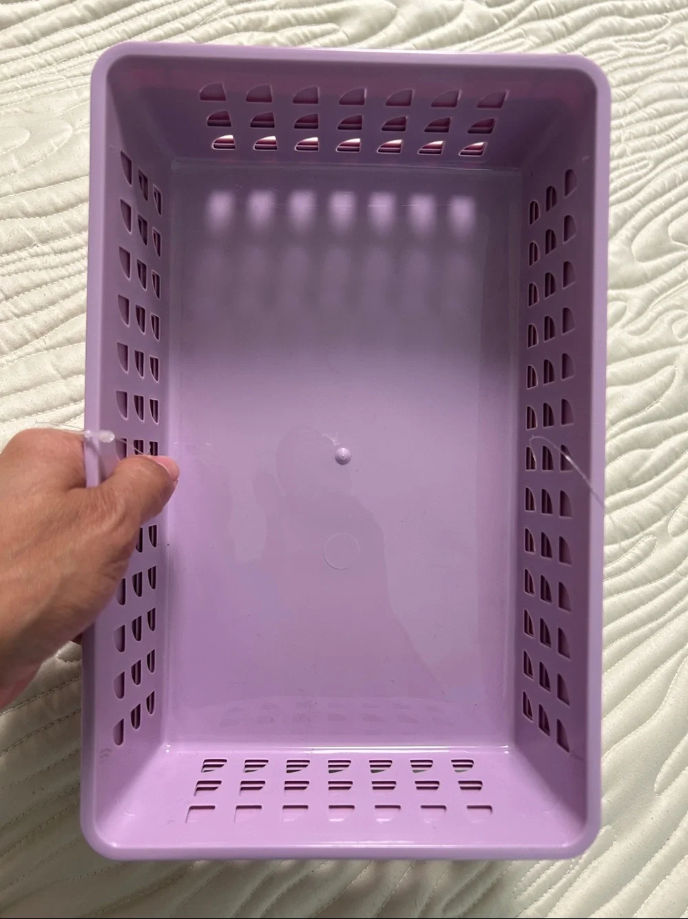 3 Count Storage Plastic Basket Set-Tray in Light Purple-Gift Baskets-Home Accent